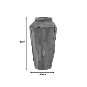 pak-338-000015-2 ΔΙΑΚΟΣΜΗΤΙΚΟ ΒΑΖΟ ARCHEAN PAKOWORLD TEAK ΞΥΛΟ ΣΕ ΦΥΣΙΚΗ ΑΠΟΧΡΩΣΗ Φ30X60ΕΚ