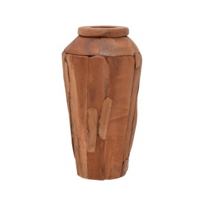 pak-338-000015 ΔΙΑΚΟΣΜΗΤΙΚΟ ΒΑΖΟ ARCHEAN PAKOWORLD TEAK ΞΥΛΟ ΣΕ ΦΥΣΙΚΗ ΑΠΟΧΡΩΣΗ Φ30X60ΕΚ
