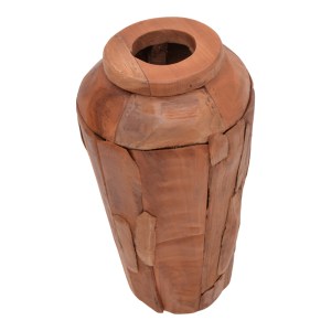 pak-338-000016-1 ΔΙΑΚΟΣΜΗΤΙΚΟ ΒΑΖΟ ARCHEAN PAKOWORLD TEAK ΞΥΛΟ ΣΕ ΦΥΣΙΚΗ ΑΠΟΧΡΩΣΗ Φ30X80ΕΚ
