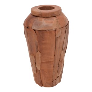 pak-338-000016 ΔΙΑΚΟΣΜΗΤΙΚΟ ΒΑΖΟ ARCHEAN PAKOWORLD TEAK ΞΥΛΟ ΣΕ ΦΥΣΙΚΗ ΑΠΟΧΡΩΣΗ Φ30X80ΕΚ