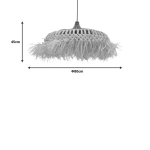 pak-339-000001-2 ΦΩΤΙΣΤΙΚΟ ΟΡΟΦΗΣ BOROBE INART SISAL ΣΕ ΦΥΣΙΚΟ ΧΡΩΜΑ Φ80X45ΕΚ