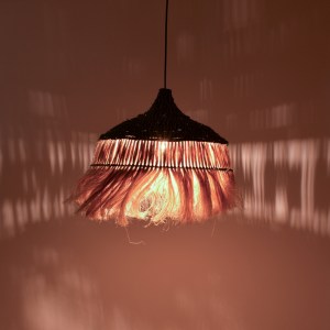 pak-339-000003-1 ΦΩΤΙΣΤΙΚΟ ΟΡΟΦΗΣ ARUPADE INART ABACA ΞΥΛΟ ΣΕ ΦΥΣΙΚΟ-ΜΑΥΡΟ ΧΡΩΜΑ Φ50X50ΕΚ