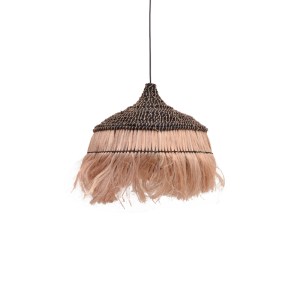 pak-339-000003 ΦΩΤΙΣΤΙΚΟ ΟΡΟΦΗΣ ARUPADE INART ABACA ΞΥΛΟ ΣΕ ΦΥΣΙΚΟ-ΜΑΥΡΟ ΧΡΩΜΑ Φ50X50ΕΚ