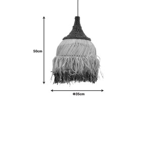 pak-339-000005-2 ΦΩΤΙΣΤΙΚΟ ΟΡΟΦΗΣ KENTEL INART SISAL ΣΕ ΦΥΣΙΚΟ-ΜΑΥΡΟ ΧΡΩΜΑ Φ35X50ΕΚ