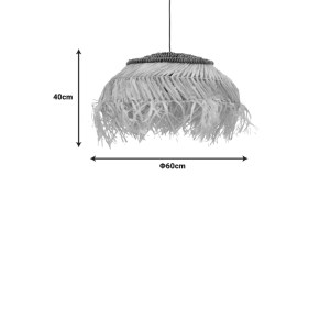 pak-339-000006-2 ΦΩΤΙΣΤΙΚΟ ΟΡΟΦΗΣ HENGIOLE INART SISAL ΣΕ ΦΥΣΙΚΟ-ΜΑΥΡΟ ΧΡΩΜΑ Φ60X40ΕΚ