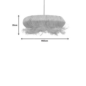 pak-339-000013-2 ΦΩΤΙΣΤΙΚΟ ΟΡΟΦΗΣ COANZE INART ABACA ΞΥΛΟ ΣΕ ΦΥΣΙΚΟ ΧΡΩΜΑ Φ65X35ΕΚ
