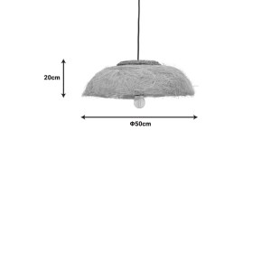 pak-339-000014-2 ΦΩΤΙΣΤΙΚΟ ΟΡΟΦΗΣ PICTERE INART ABACA ΞΥΛΟ ΣΕ ΦΥΣΙΚΟ ΧΡΩΜΑ Φ50X20ΕΚ
