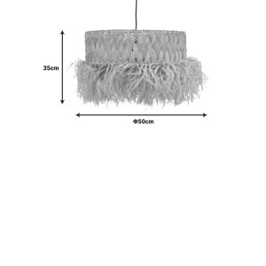 pak-339-000015-2 ΦΩΤΙΣΤΙΚΟ ΟΡΟΦΗΣ ANNHELE INART SISAL ΣΕ ΦΥΣΙΚΟ ΧΡΩΜΑ Φ50X35ΕΚ
