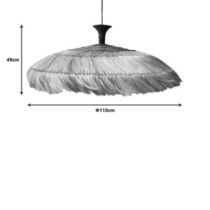 pak-339-000017-1 ΦΩΤΙΣΤΙΚΟ ΟΡΟΦΗΣ LEONIRE INART ABACA ΣΕ ΦΥΣΙΚΟ ΧΡΩΜΑ Φ110X48ΕΚ