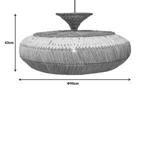 pak-339-000022-1 ΦΩΤΙΣΤΙΚΟ ΟΡΟΦΗΣ LAFRENE INART SISAL ΣΕ ΦΥΣΙΚΟ ΧΡΩΜΑ Φ90X43ΕΚ