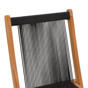 pak-340-000001-6 ΚΑΡΕΚΛΑ BANOU PAKOWORLD ΠΤΥΣΣΟΜΕΝΗ TEAK ΞΥΛΟ ΚΑΙ PE ΣΧΟΙΝΙ ΣΕ ΜΑΥΡΗ ΑΠΟΧΡΩΣΗ 52.5X56X89ΕΚ