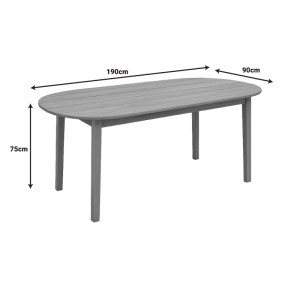 pak-340-000009-1 ΤΡΑΠΕΖΙ SKYL PAKOWORLD TEAK ΞΥΛΟ ΣΕ ΦΥΣΙΚΗ ΑΠΟΧΡΩΣΗ 190X90X75ΕΚ