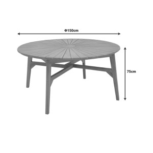 pak-340-000010-4 ΤΡΑΠΕΖΙ COLEN PAKOWORLD TEAK ΞΥΛΟ ΣΕ ΦΥΣΙΚΗ ΑΠΟΧΡΩΣΗ Φ150X75ΕΚ