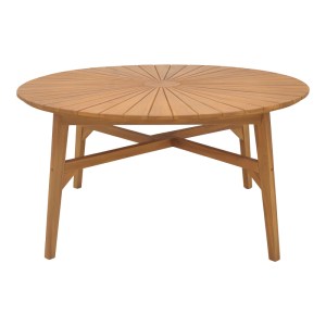 pak-340-000011-1 ΤΡΑΠΕΖΙ COLEN PAKOWORLD TEAK ΞΥΛΟ ΣΕ ΦΥΣΙΚΗ ΑΠΟΧΡΩΣΗ Φ180X75ΕΚ
