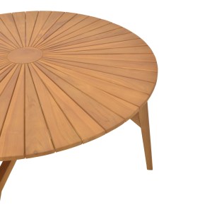 pak-340-000011-2 ΤΡΑΠΕΖΙ COLEN PAKOWORLD TEAK ΞΥΛΟ ΣΕ ΦΥΣΙΚΗ ΑΠΟΧΡΩΣΗ Φ180X75ΕΚ
