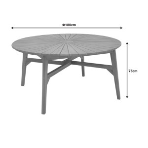 pak-340-000011-4 ΤΡΑΠΕΖΙ COLEN PAKOWORLD TEAK ΞΥΛΟ ΣΕ ΦΥΣΙΚΗ ΑΠΟΧΡΩΣΗ Φ180X75ΕΚ