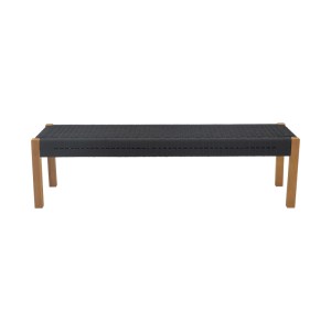 pak-340-000013-1 ΠΑΓΚΑΚΙ UMA PAKOWORLD TEAK ΞΥΛΟ ΚΑΙ ΣΧΟΙΝΙ ΣΕ ΜΑΥΡΗ ΑΠΟΧΡΩΣΗ 120X45X40ΕΚ