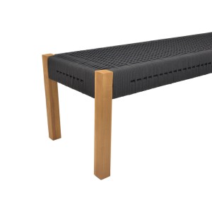 pak-340-000013-4 ΠΑΓΚΑΚΙ UMA PAKOWORLD TEAK ΞΥΛΟ ΚΑΙ ΣΧΟΙΝΙ ΣΕ ΜΑΥΡΗ ΑΠΟΧΡΩΣΗ 120X45X40ΕΚ