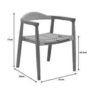 pak-340-000019-1 ΠΟΛΥΘΡΟΝΑ GANNY PAKOWORLD TEAK ΞΥΛΟ ΚΑΙ PE ΣΧΟΙΝΙ ΣΕ ΦΥΣΙΚΗ ΑΠΟΧΡΩΣΗ 61X58X71ΕΚ