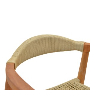 pak-340-000019-6 ΠΟΛΥΘΡΟΝΑ GANNY PAKOWORLD TEAK ΞΥΛΟ ΚΑΙ PE ΣΧΟΙΝΙ ΣΕ ΦΥΣΙΚΗ ΑΠΟΧΡΩΣΗ 61X58X71ΕΚ