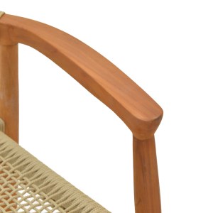 pak-340-000019-7 ΠΟΛΥΘΡΟΝΑ GANNY PAKOWORLD TEAK ΞΥΛΟ ΚΑΙ PE ΣΧΟΙΝΙ ΣΕ ΦΥΣΙΚΗ ΑΠΟΧΡΩΣΗ 61X58X71ΕΚ