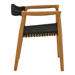 pak-340-000020-2 ΠΟΛΥΘΡΟΝΑ GANNY PAKOWORLD TEAK ΞΥΛΟ ΚΑΙ ΣΧΟΙΝΙ ΣΕ ΜΑΥΡΗ ΑΠΟΧΡΩΣΗ 59X56X71ΕΚ