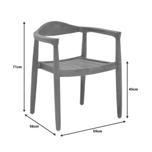 pak-340-000021-7 ΠΟΛΥΘΡΟΝΑ GANNY PAKOWORLD TEAK ΞΥΛΟ ΣΕ ΦΥΣΙΚΗ ΑΠΟΧΡΩΣΗ 59X56X71ΕΚ