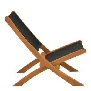 pak-340-000025-2 ΚΑΡΕΚΛΑ SEEAL PAKOWORLD TEAK ΞΥΛΟ ΚΑΙ ΣΧΟΙΝΙ ΣΕ ΜΑΥΡΗ ΑΠΟΧΡΩΣΗ 61X76X72ΕΚ