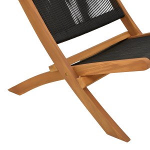 pak-340-000025-7 ΚΑΡΕΚΛΑ SEEAL PAKOWORLD TEAK ΞΥΛΟ ΚΑΙ ΣΧΟΙΝΙ ΣΕ ΜΑΥΡΗ ΑΠΟΧΡΩΣΗ 61X76X72ΕΚ