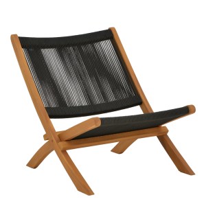 pak-340-000025 ΚΑΡΕΚΛΑ SEEAL PAKOWORLD TEAK ΞΥΛΟ ΚΑΙ ΣΧΟΙΝΙ ΣΕ ΜΑΥΡΗ ΑΠΟΧΡΩΣΗ 61X76X72ΕΚ
