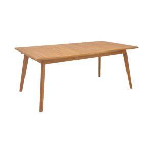 pak-340-000026-4 ΤΡΑΠΕΖΑΡΙΑ 7 ΤΕΜ. BANOU-PINO PAKOWORLD TEAK ΞΥΛΟ ΣΕ ΦΥΣΙΚΗ - ΜΑΥΡΗ ΑΠΟΧΡΩΣΗ 180/240X100X75ΕΚ