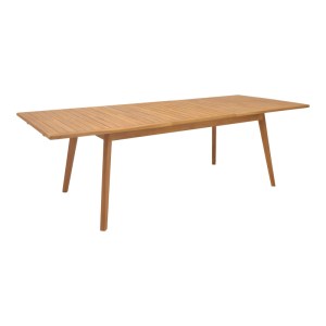 pak-340-000026-5 ΤΡΑΠΕΖΑΡΙΑ 7 ΤΕΜ. BANOU-PINO PAKOWORLD TEAK ΞΥΛΟ ΣΕ ΦΥΣΙΚΗ - ΜΑΥΡΗ ΑΠΟΧΡΩΣΗ 180/240X100X75ΕΚ