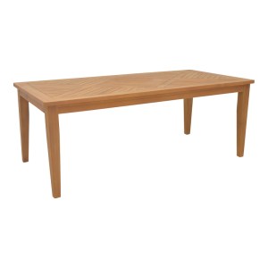 pak-340-000030-4 ΤΡΑΠΕΖΑΡΙΑ ΣΕΤ 7ΤΕΜ. BANOU-MADY PAKOWORLD TEAK ΞΥΛΟ ΣΕ ΦΥΣΙΚΗ-ΜΑΥΡΗ ΑΠΟΧΡΩΣΗ 200X100X75ΕΚ
