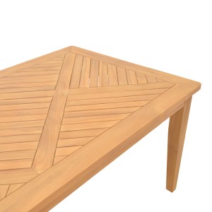 pak-340-000035-6 ΤΡΑΠΕΖΑΡΙΑ ΣΕΤ 7ΤΕΜ. GANNY-MADY PAKOWORLD TEAK ΞΥΛΟ ΣΕ ΦΥΣΙΚΗ ΑΠΟΧΡΩΣΗ 200X100X75ΕΚ
