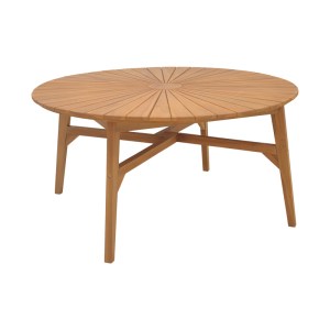 pak-340-000039-4 ΤΡΑΠΕΖΑΡΙΑ 7ΤΕΜ. GANNY-COLEN PAKOWORLD TEAK ΞΥΛΟ ΣΕ ΦΥΣΙΚΗ-ΜΑΥΡΗ ΑΠΟΧΡΩΣΗ Φ150X75ΕΚ
