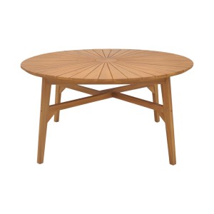 pak-340-000039-5 ΤΡΑΠΕΖΑΡΙΑ 7ΤΕΜ. GANNY-COLEN PAKOWORLD TEAK ΞΥΛΟ ΣΕ ΦΥΣΙΚΗ-ΜΑΥΡΗ ΑΠΟΧΡΩΣΗ Φ150X75ΕΚ