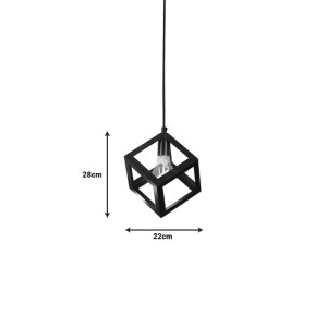 pak-342-000014-1 ΦΩΤΙΣΤΙΚΟ ΟΡΟΦΗΣ KIBE PAKOWORLD ΜΑΥΡΟ ΜΕΤΑΛΛΟ 22X28ΕΚ