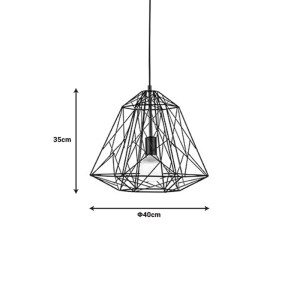 pak-342-000017-1 ΦΩΤΙΣΤΙΚΟ ΟΡΟΦΗΣ UAMLEN PAKOWORLD ΜΑΥΡΟ ΜΕΤΑΛΛΟ 40X35ΕΚ