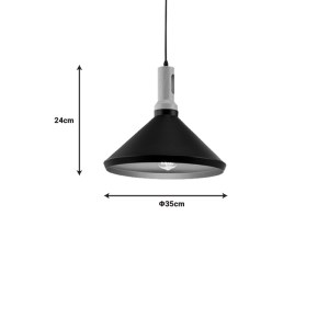 pak-342-000033-1 ΦΩΤΙΣΤΙΚΟ ΟΡΟΦΗΣ DENVEL PAKOWORLD ΜΑΥΡΟ-ΧΡΥΣΟ ΜΕΤΑΛΛΟ Φ35.5X130ΕΚ