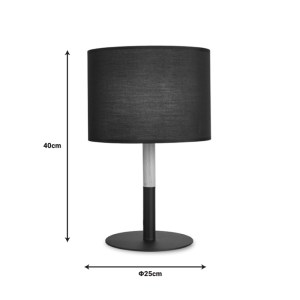 pak-342-000054-1 ΕΠΙΤΡΑΠΕΖΙΟ ΦΩΤΙΣΤΙΚΟ KERKY PAKOWORLD ΜΑΥΡΟ-ΦΥΣΙΚΟ ΜΕΤΑΛΛΟ-ΞΥΛΟ-ΥΦΑΣΜΑ Φ25X40ΕΚ