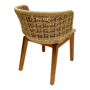 pak-343-000002-1 ΚΑΡΕΚΛΑ MILOU PAKOWORLD TEAK ΞΥΛΟ ΚΑΙ ΣΥΝΘΕΤΙΚΟ ΣΧΟΙΝΙ ΣΕ ΦΥΣΙΚΗ ΑΠΟΧΡΩΣΗ 59X65X73ΕΚ