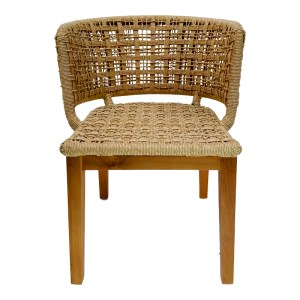 pak-343-000002-3 ΚΑΡΕΚΛΑ MILOU PAKOWORLD TEAK ΞΥΛΟ ΚΑΙ ΣΥΝΘΕΤΙΚΟ ΣΧΟΙΝΙ ΣΕ ΦΥΣΙΚΗ ΑΠΟΧΡΩΣΗ 59X65X73ΕΚ