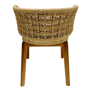 pak-343-000002-4 ΚΑΡΕΚΛΑ MILOU PAKOWORLD TEAK ΞΥΛΟ ΚΑΙ ΣΥΝΘΕΤΙΚΟ ΣΧΟΙΝΙ ΣΕ ΦΥΣΙΚΗ ΑΠΟΧΡΩΣΗ 59X65X73ΕΚ