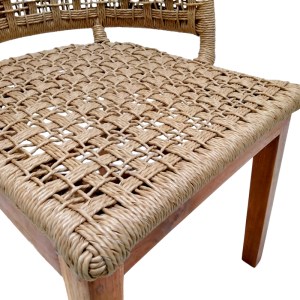pak-343-000002-6 ΚΑΡΕΚΛΑ MILOU PAKOWORLD TEAK ΞΥΛΟ ΚΑΙ ΣΥΝΘΕΤΙΚΟ ΣΧΟΙΝΙ ΣΕ ΦΥΣΙΚΗ ΑΠΟΧΡΩΣΗ 59X65X73ΕΚ
