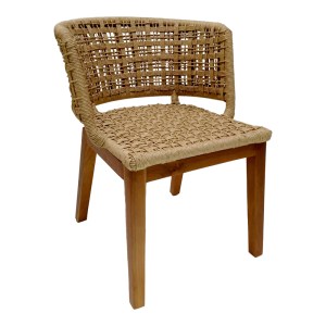 pak-343-000002 ΚΑΡΕΚΛΑ MILOU PAKOWORLD TEAK ΞΥΛΟ ΚΑΙ ΣΥΝΘΕΤΙΚΟ ΣΧΟΙΝΙ ΣΕ ΦΥΣΙΚΗ ΑΠΟΧΡΩΣΗ 59X65X73ΕΚ