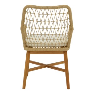 pak-343-000004-4 ΠΟΛΥΘΡΟΝΑ ELAIZA PAKOWORL TEAK ΞΥΛΟ ΚΑΙ PE ΣΧΟΙΝΙ ΣΕ ΦΥΣΙΚΗ-ΜΠΕΖ ΑΠΟΧΡΩΣΗ ΜΕ ΜΑΞΙΛΑΡΙ 58X60X90ΕΚ
