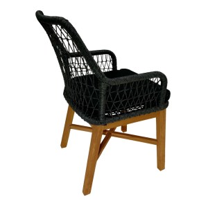 pak-343-000005-1 ΠΟΛΥΘΡΟΝΑ ELAIZA PAKOWORLD TEAK ΞΥΛΟ ΚΑΙ ΣΥΝΘΕΤΙΚΟ ΣΧΟΙΝΙ ΣΕ ΦΥΣΙΚΗ-ΜΑΥΡΗ ΑΠΟΧΡΩΣΗ ΜΕ ΜΑΞΙΛΑΡΙ 58X60X90ΕΚ