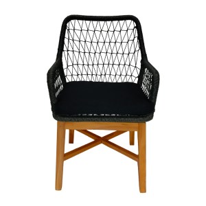 pak-343-000005-3 ΠΟΛΥΘΡΟΝΑ ELAIZA PAKOWORLD TEAK ΞΥΛΟ ΚΑΙ ΣΥΝΘΕΤΙΚΟ ΣΧΟΙΝΙ ΣΕ ΦΥΣΙΚΗ-ΜΑΥΡΗ ΑΠΟΧΡΩΣΗ ΜΕ ΜΑΞΙΛΑΡΙ 58X60X90ΕΚ