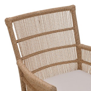 pak-343-000006-5 ΠΟΛΥΘΡΟΝΑ INCA PAKOWORLD  TEAK ΞΥΛΟ ΚΑΙ PE ΣΧΟΙΝΙ ΣΕ ΦΥΣΙΚΗ-ΜΠΕΖ ΑΠΟΧΡΩΣΗ ΜΕ ΜΑΞΙΛΑΡΙ 60X61X90ΕΚ