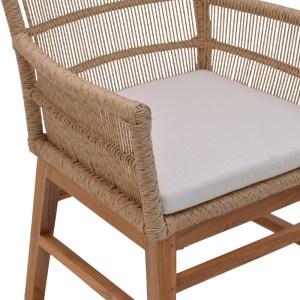 pak-343-000006-6 ΠΟΛΥΘΡΟΝΑ INCA PAKOWORLD  TEAK ΞΥΛΟ ΚΑΙ PE ΣΧΟΙΝΙ ΣΕ ΦΥΣΙΚΗ-ΜΠΕΖ ΑΠΟΧΡΩΣΗ ΜΕ ΜΑΞΙΛΑΡΙ 60X61X90ΕΚ